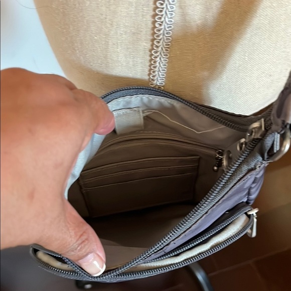 Baggallini Gray Crossbody Bag Compact and Casual - Picture 4 of 6